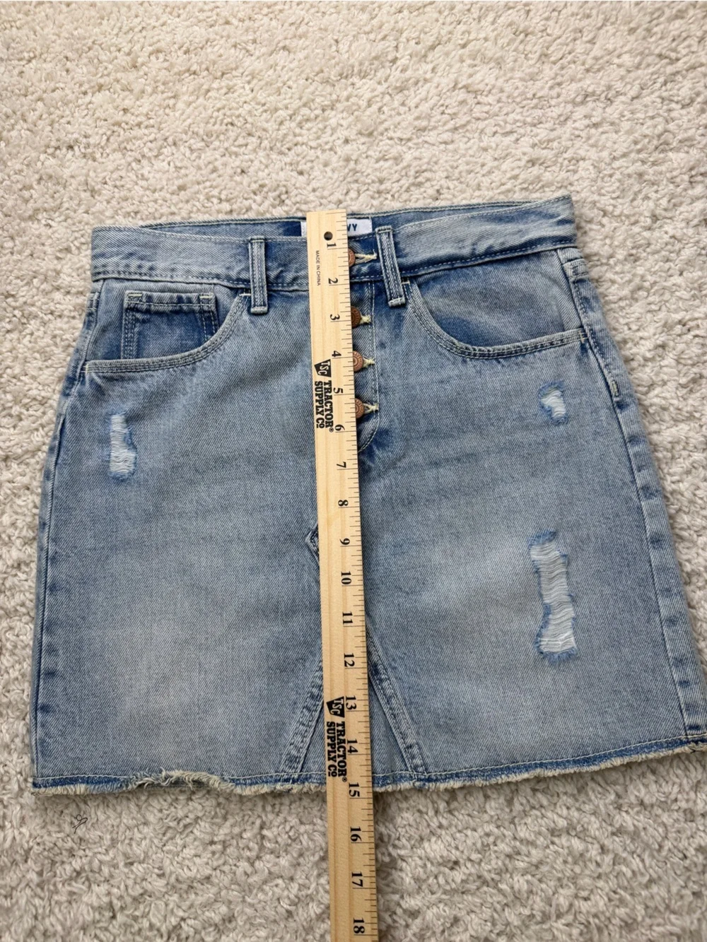 Old Navy SZ 10/12 Distressed Denim Skirt